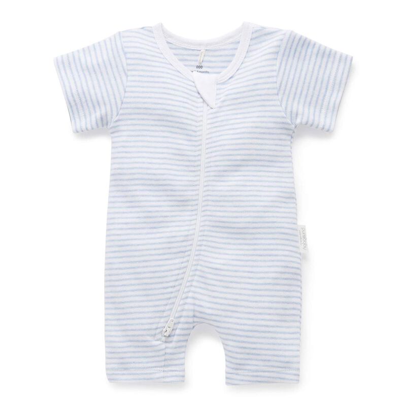 Purebaby S/S Short Leg Zip Growsuit image number 0